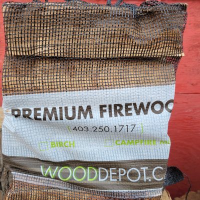 Dry Birch Firewood bag